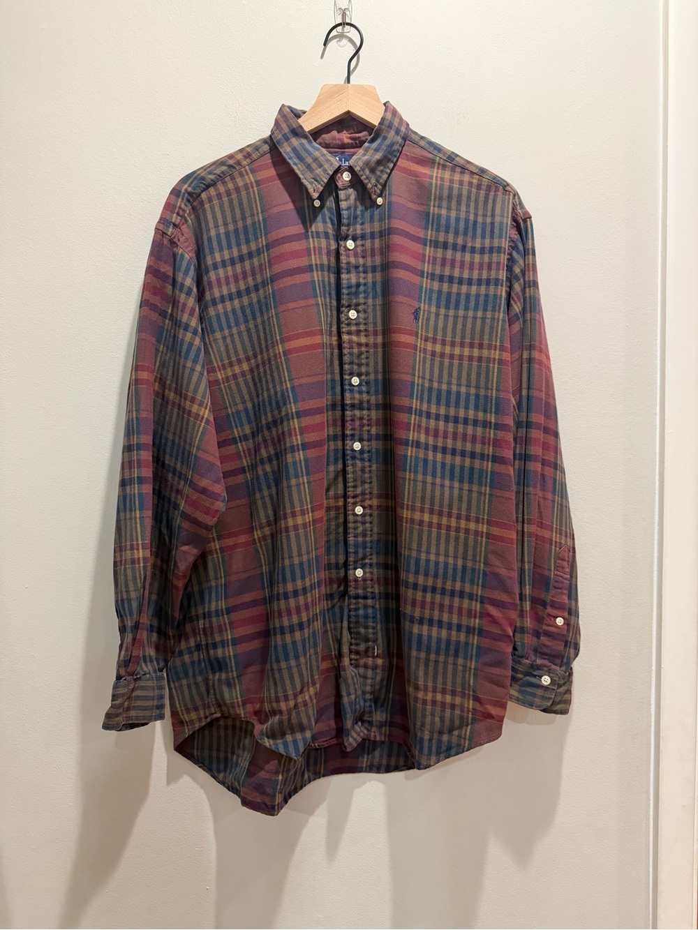 Ralph Lauren Cotton Plaid Button-Down Shirt size L